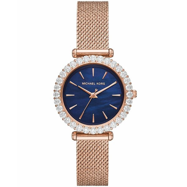 マイケルコース レディース 腕時計 アクセサリー Women's Darci Rose Gold-Tone Stainless Steel Mesh Bracelet Watch, 34mm Rose Gold-T