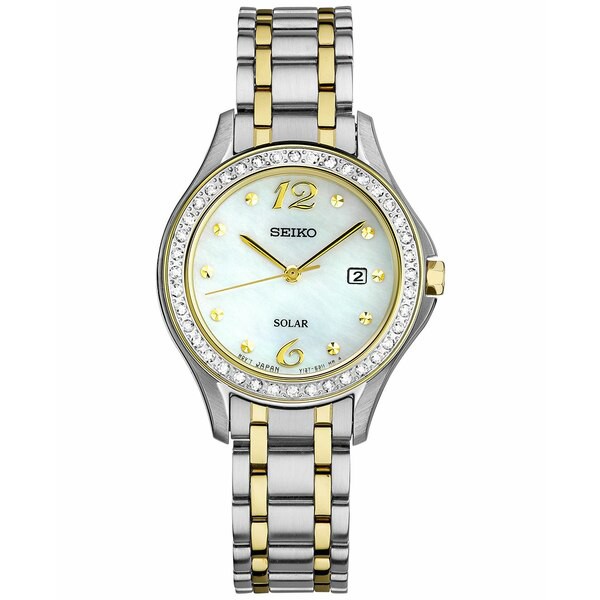 セイコー レディース 腕時計 アクセサリー Women's Solar Two-Tone Stainless Steel Bracelet Watch 29mm SUT312 Two-Tone