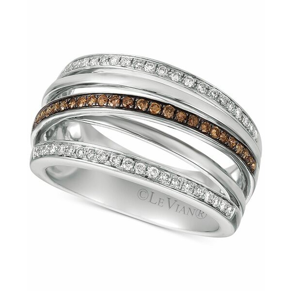 ルヴァン レディース リング アクセサリー Chocolatier® Diamond Multi-Band Crisscross Ring (3/8 ct. t.w.) in 14k White Gold Whi