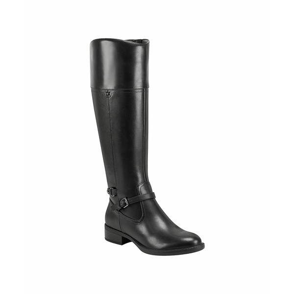 イージースピリット レディース ブーツ＆レインブーツ シューズ Leigh Riding Boots Black Leather