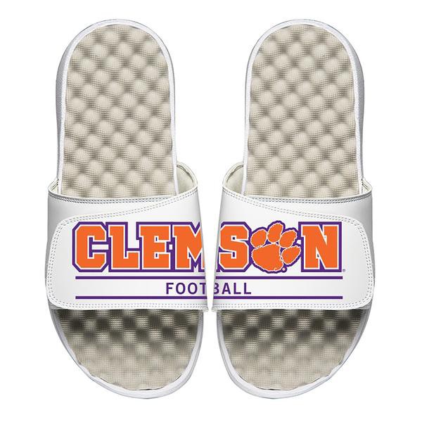 最も激安 のシューズ Tigers アイスライド メンズファッション サンダル メンズ コンフォートサンダル Wordmark Slide 通販 White Islide Clemson Split Sandals 先行販売 の