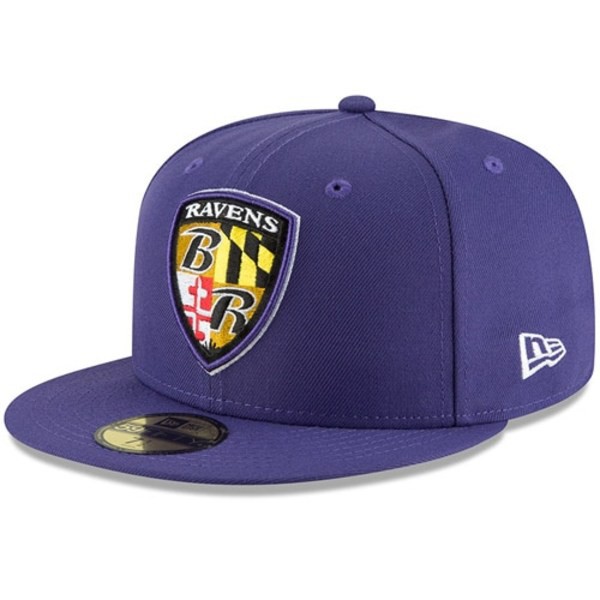 期間限定 最安値挑戦 メンズ ニューエラ 帽子 Purple Hat 59fifty Omaha Era New Ravens Baltimore アクセサリー 帽子