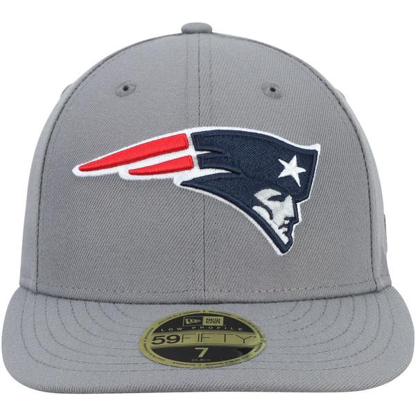 低価格で大人気の ニューエラ メンズ Graphite Hat Fitted 59fifty Profile Low Storm Era New Patriots England New アクセサリー 帽子 帽子