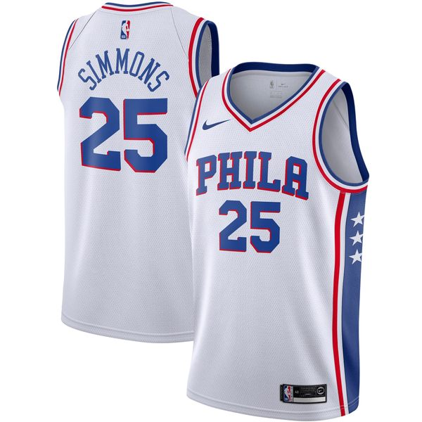 新作入荷 19 Nike 76ers Philadelphia Simmons Ben トップス ユニフォーム メンズ ナイキ Swingman White Edition Association Jersey ベスト ジレ Sutevalle Org