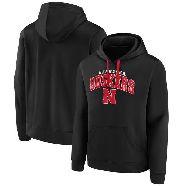 東京の格安割引 ファナティクス メンズファッション メンズ Nebraska Pullover Fanatics 通販 アウター Branded Steady パーカー スウェットシャツ Arch Huskers Black Pullover Hoodie 通販 本物