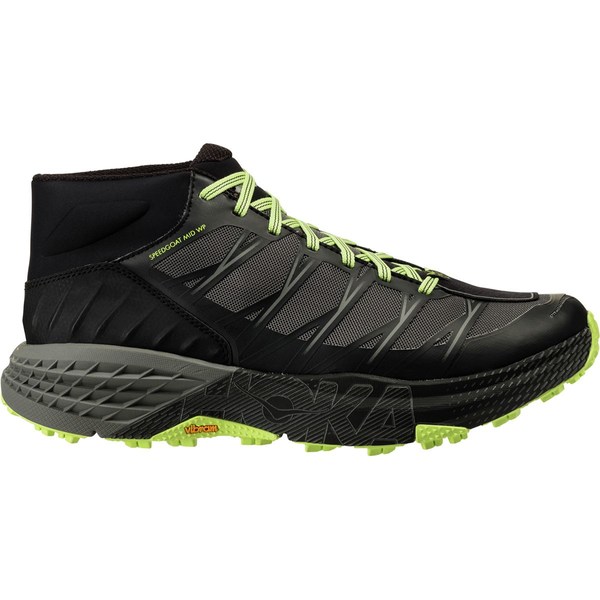正規品 ホッカオネオネ メンズ ランニング スポーツ Speedgoat Mid WP Trail Run Shoe - Men's Black/Steel Gray, ヨノウヅムラ 16fc0af0