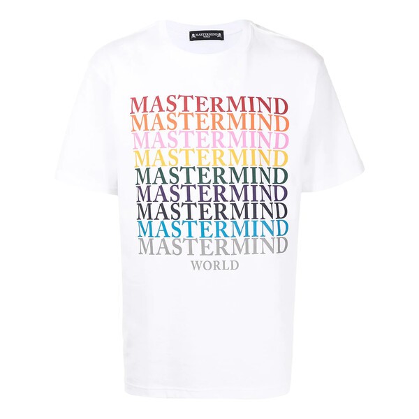 マスターマインド ワールド メンズ Tシャツ トップス スカルプリント Tシャツ 1 WHITE