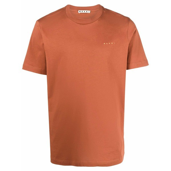 マルニ メンズ Tシャツ トップス ロゴ Tシャツ 00M39 BROWN