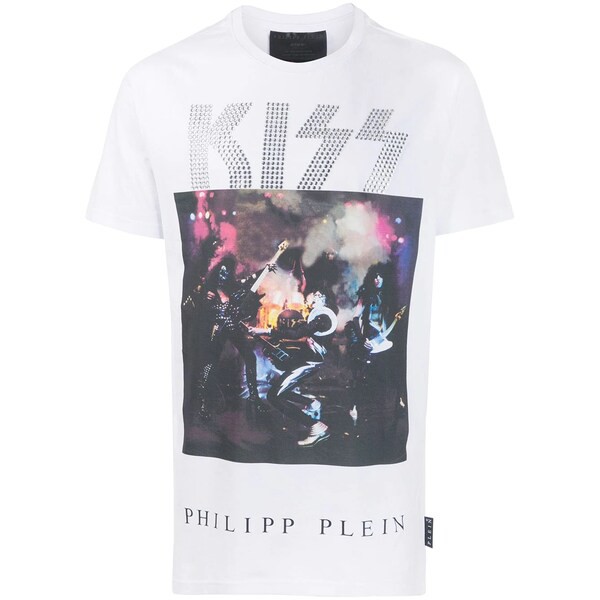 フィリッププレイン メンズ Tシャツ トップス Kiss プリント Tシャツ 01 WHITE