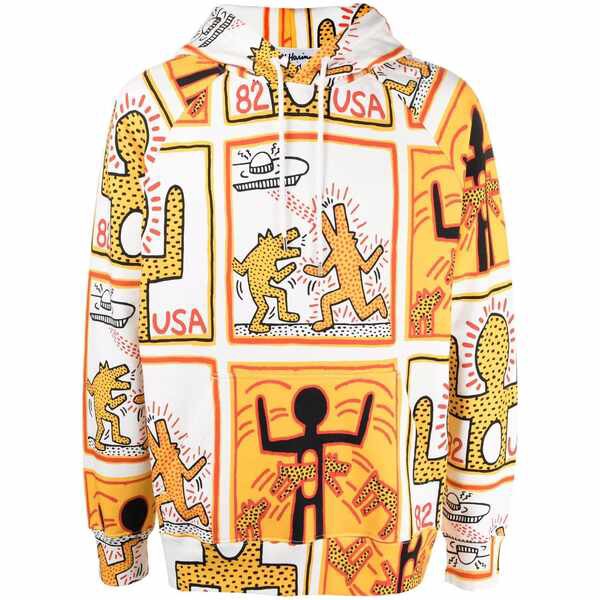 エチュード メンズ パーカー・スウェットシャツ アウター x Keith Haring パーカー OFF WHITE MULTICOLOR