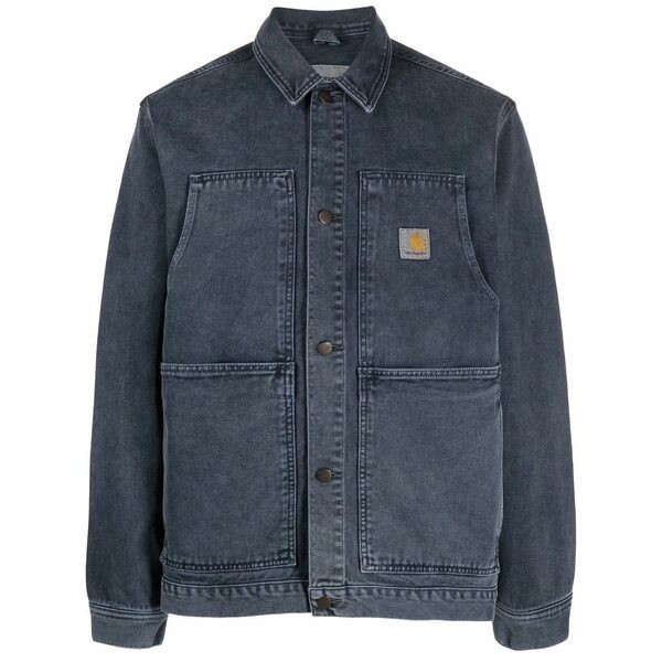 カーハート メンズ ジャケット＆ブルゾン アウター シャツジャケット 1C.WD.03 DARK NAVY WORN WASHED