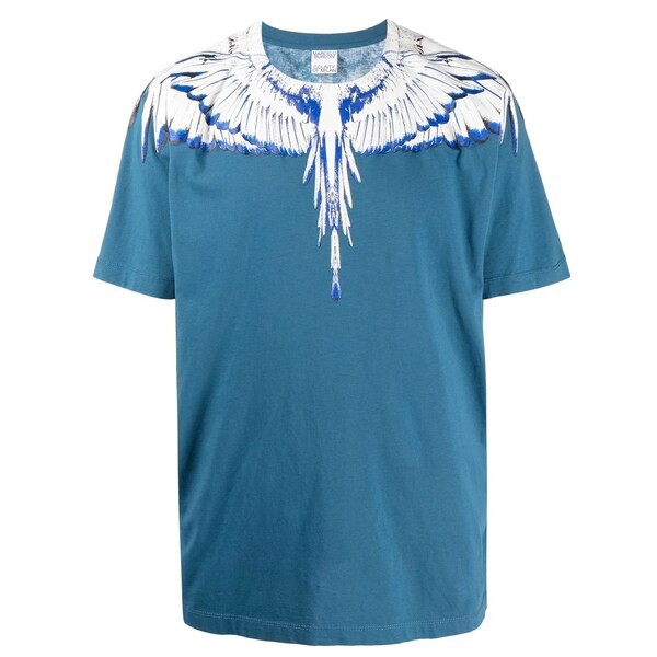 マルセロ ブロンカウンティ オブ ミラン メンズ Tシャツ トップス Icon Wings Tシャツ 4800 PETROL BLUE NC WHITE