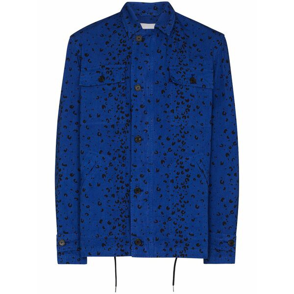 ケンゾー メンズ ジャケット＆ブルゾン アウター KENZO PRNT WORKWEAR BTN JKT MLTI 71 ROYAL BLUE