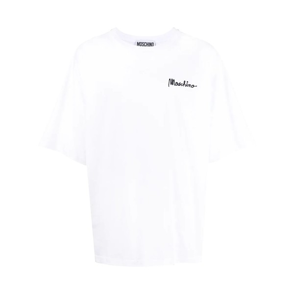 モスキーノ メンズ Tシャツ トップス ロゴ Tシャツ A1001 WHITE