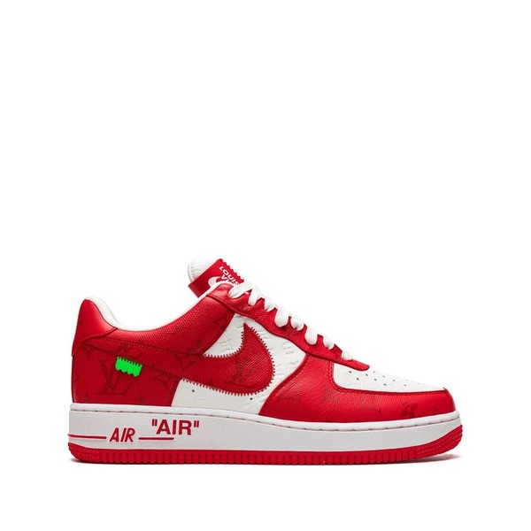 ナイキ メンズ スニーカー シューズ x Louis Vuitton Air Force 1 sneakers WHITE/RED