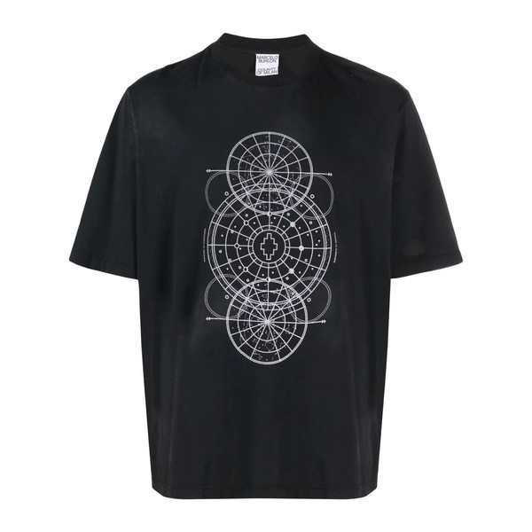 マルセロ ブロンカウンティ オブ ミラン メンズ Tシャツ トップス Astralプリント Tシャツ 1001 BLACH WHITE