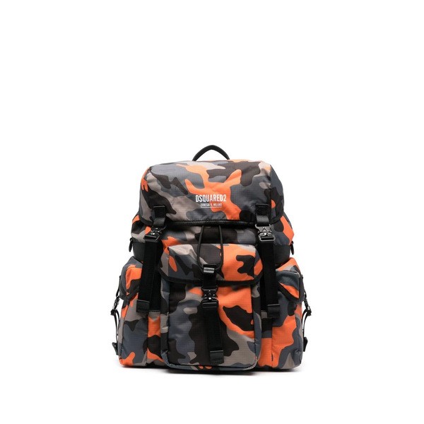 ディースクエアード メンズ バックパック・リュックサック バッグ Ceresio 9 カモフラージュ バックパック M2478 CAMOUFLAGE ARANCIO