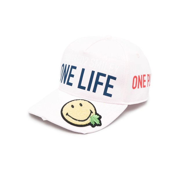 ディースクエアード メンズ 帽子 アクセサリー x Smiley 'One Life One Planet' キャップ 9247 PINK