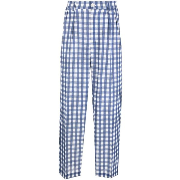 ジャクエムス メンズ カジュアルパンツ ボトムス チェック ワイドパンツ 3AP NAVY CHECKS