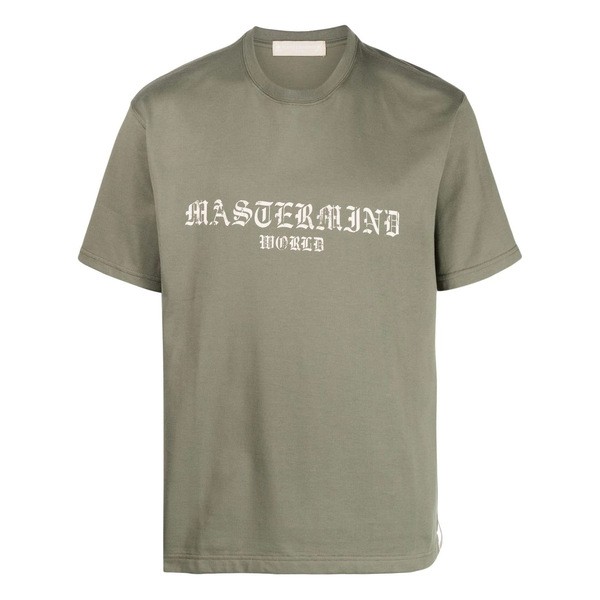 マスターマインド ワールド メンズ Tシャツ トップス ロゴ Tシャツ OLIVE