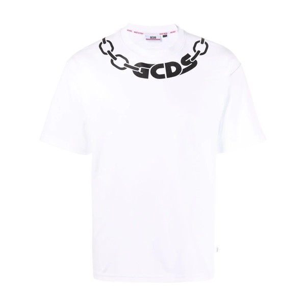 ジーシーディーエス メンズ Tシャツ トップス チェーンプリント Tシャツ 01 WHITE