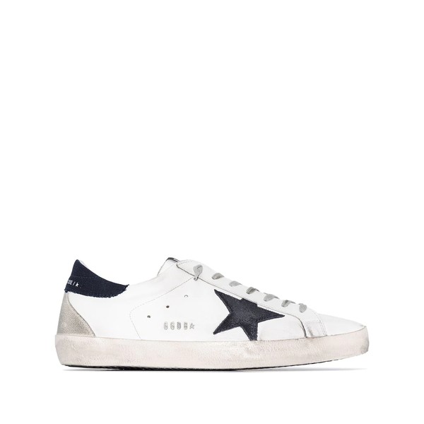 ゴールデングース メンズ スニーカー シューズ Super-Star レザー スニーカー 10341 WHITE/DARK BLUE/NIGHT BLUE