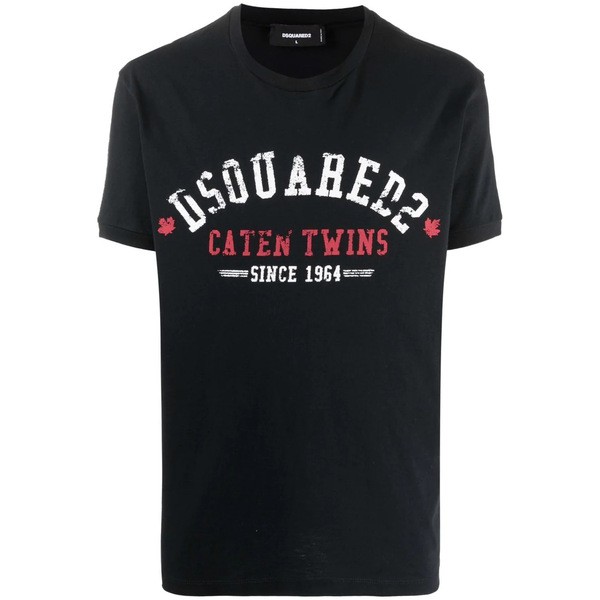 ディースクエアード メンズ Tシャツ トップス ダメージ Tシャツ 900 BLACK