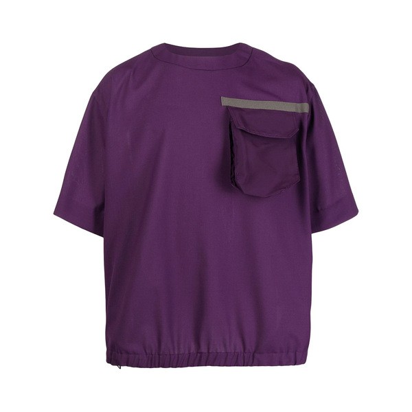 サカイ メンズ Tシャツ トップス フラップポケット Tシャツ 476 PURPLE