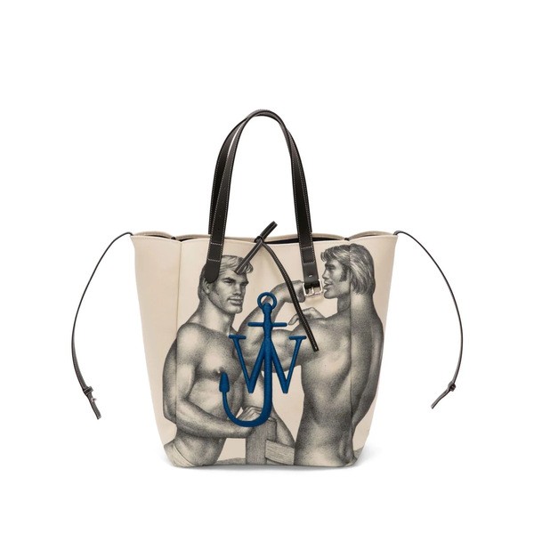 J.W.アンダーソン メンズ トートバッグ バッグ x Tom of Finland ハンドバッグ IVORY