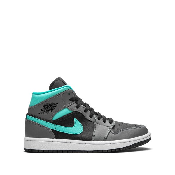 ジョーダン メンズ スニーカー シューズ Air Jordan 1 Mid スニーカー BLACL/AURORA GREEN-SMOKE GREY