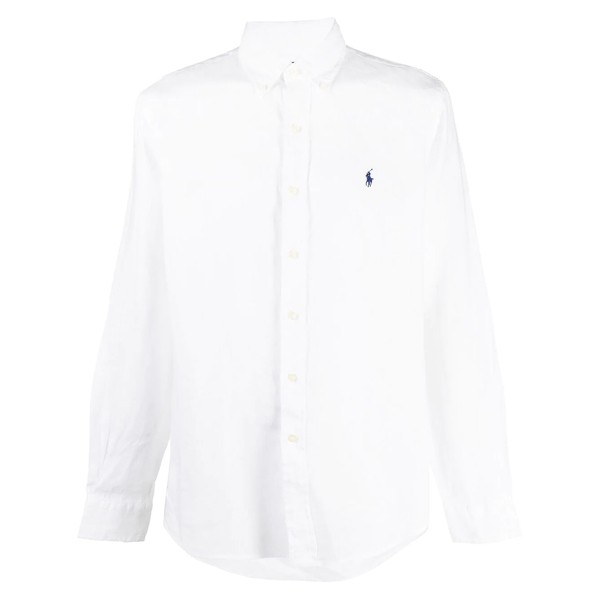 ラルフローレン メンズ シャツ トップス Polo Pony リネンシャツ 002 WHITE