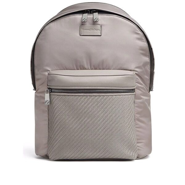 ゼニア メンズ バックパック・リュックサック バッグ woven panelled backpack OYS GREY