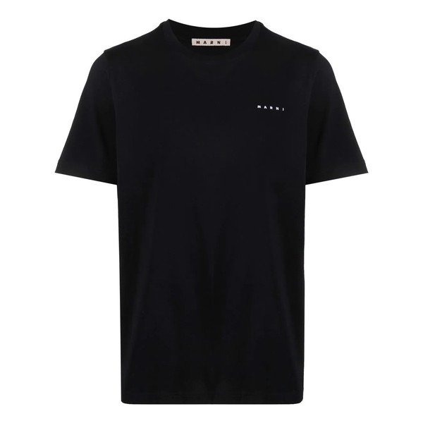 マルニ メンズ Tシャツ トップス ロゴ Tシャツ 00N99 BLACK