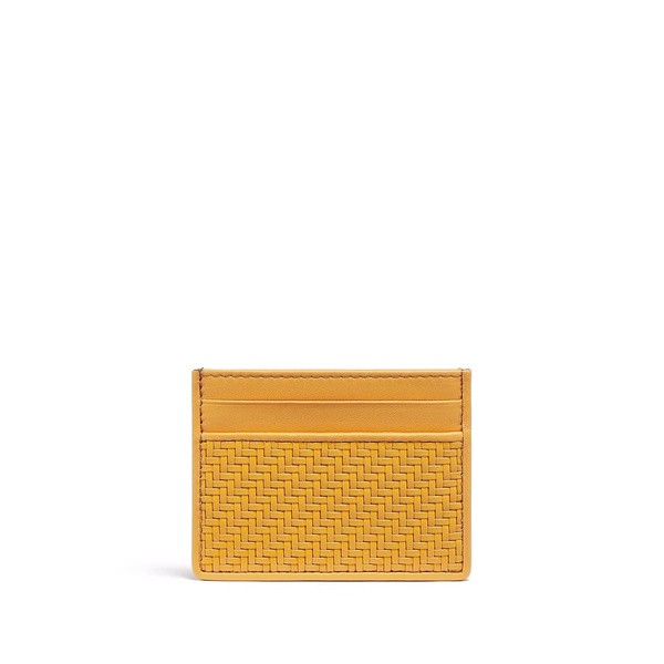 ゼニア メンズ 財布 アクセサリー woven-effect cardholder GLL YELLOW