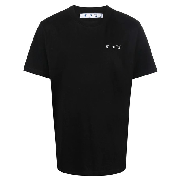 オフホワイト メンズ Tシャツ トップス ロゴ Tシャツ 1001 BLACK WHITE