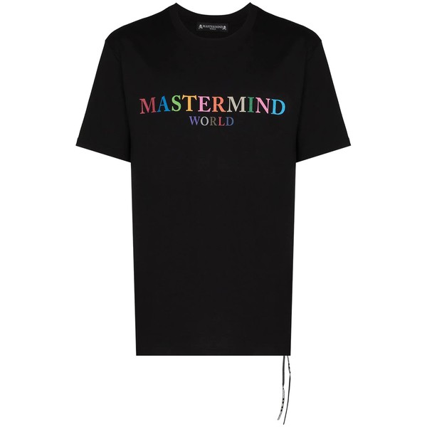 マスターマインド ワールド メンズ Tシャツ トップス ロゴ Tシャツ 017 BLACK+MULTI