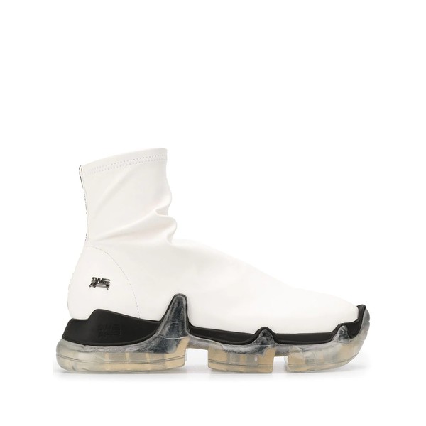 スウェア メンズ スリッポン・ローファー シューズ Air Revive スニーカー AIR REVIVE VEGAN M - WHITE STRETCH BLACK CLEAR SOLE