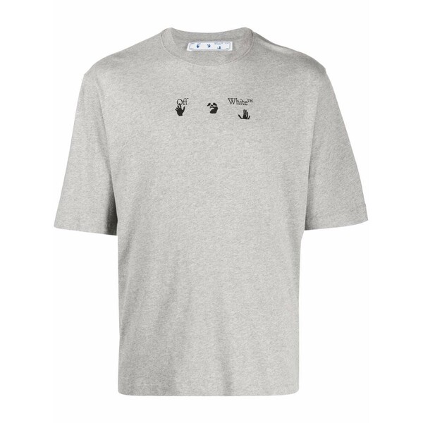 オフホワイト メンズ Tシャツ トップス ロゴ Tシャツ 0810 GREY