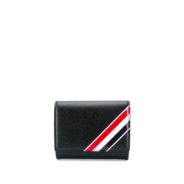 トムブラウン メンズ 財布 アクセサリー signature tricolour foldover wallet 001 BLACK