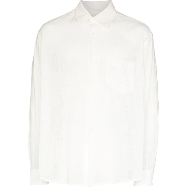 アワーレガシー メンズ シャツ トップス ロングスリーブ シャツ OFF WHITE AIR COTTON