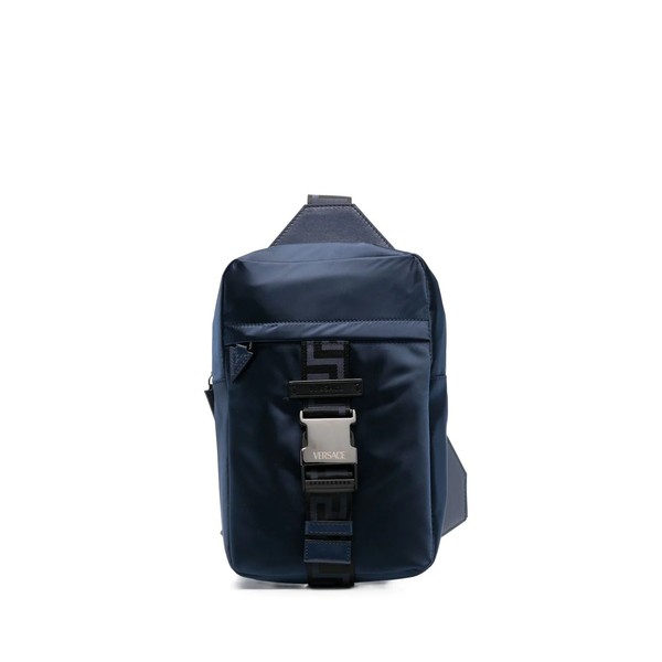 ヴェルサーチ メンズ バックパック・リュックサック バッグ グレカ バックパック 2UC5E NAVY+NERO+RUTENIO