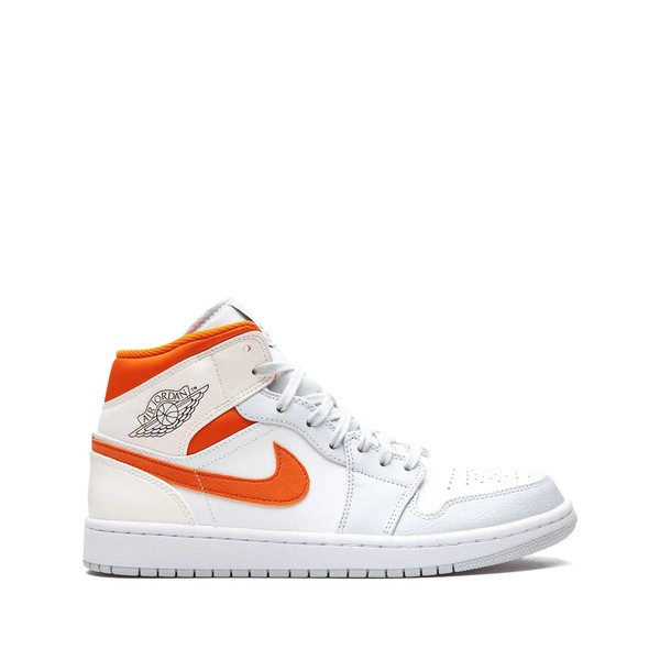 ジョーダン メンズ スニーカー シューズ Air Jordan 1 Mid スニーカー WHITE/STARFISH-PURE PLATINUM-S