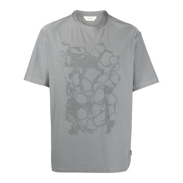 ゼニア メンズ Tシャツ トップス グラフィック Tシャツ K05 GREY