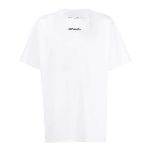 オフホワイト メンズ Tシャツ トップス ロゴ Tシャツ WHITE RED