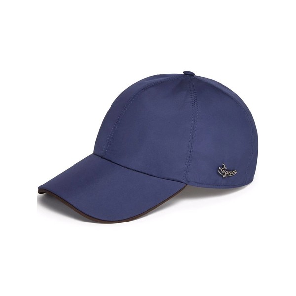 ゼニア メンズ 帽子 アクセサリー logo-plaque baseball cap BL2 BLUE