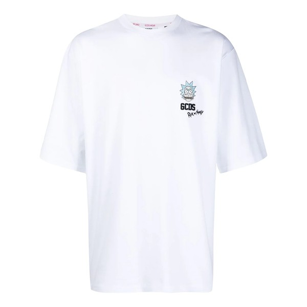 ジーシーディーエス メンズ Tシャツ トップス Rick and Morty プリント Tシャツ 01 WHITE