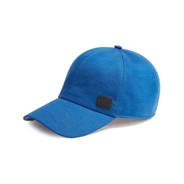 ゼニア メンズ 帽子 アクセサリー logo-patch wool cap BL2 BLUE