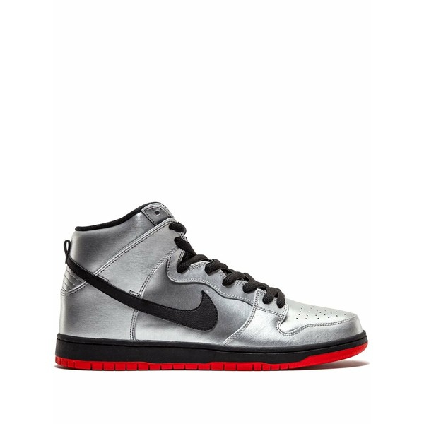 ナイキ メンズ スニーカー シューズ SB Dunk High Pro スニーカー METALLIC SILVER/BLK-CHLLNG RD