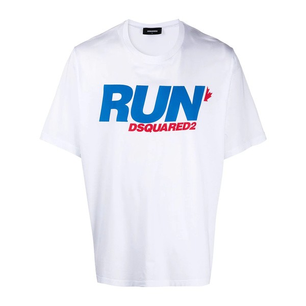 ディースクエアード メンズ Tシャツ トップス Run Tシャツ 100 WHITE