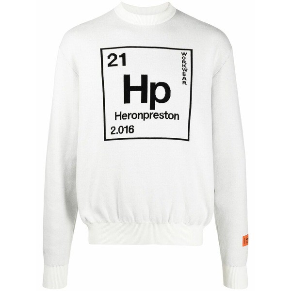 ヘロン プレストン メンズ パーカー・スウェットシャツ アウター Periodic Table HP スウェットシャツ 0410 CREAM BLACK